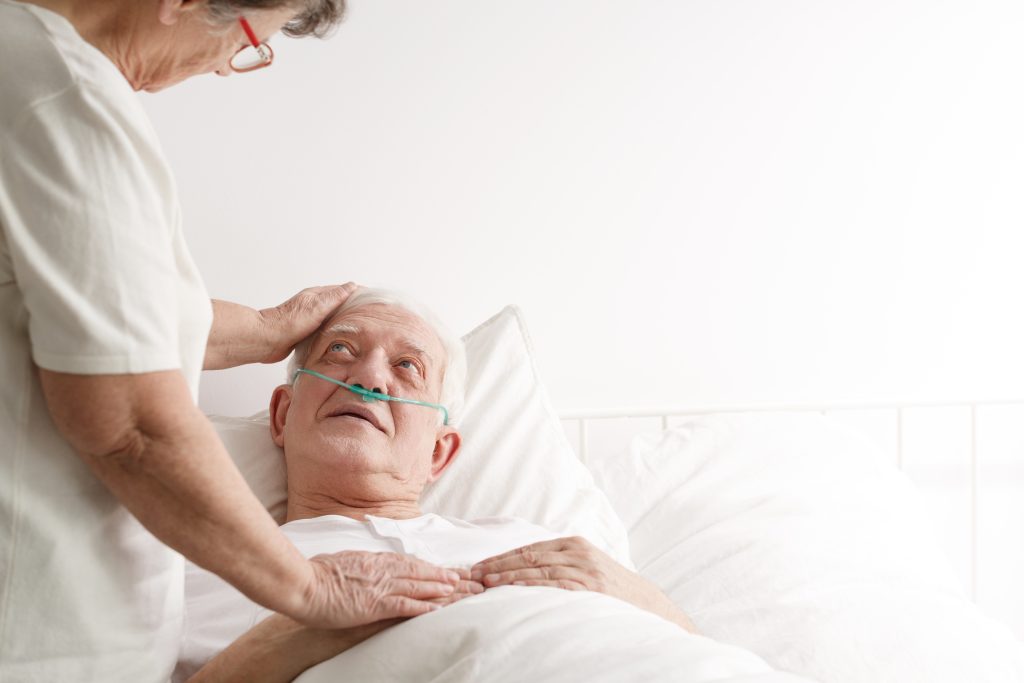 elderly in a hospice